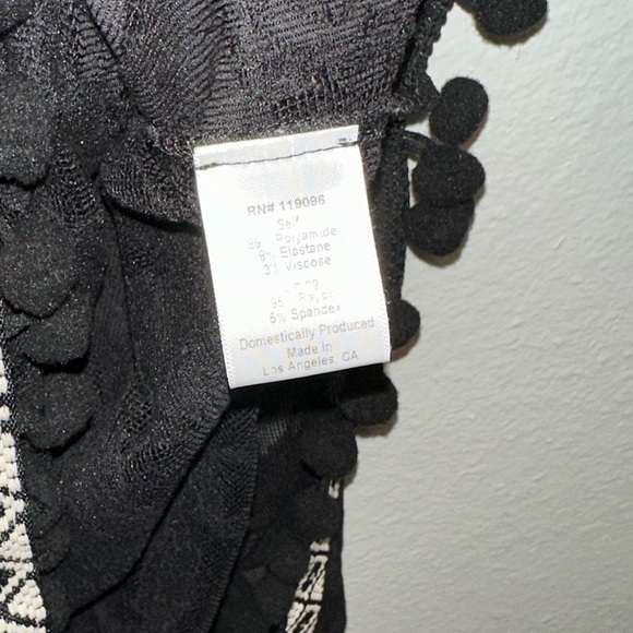 NIGHTCAP Free People *Sun Kissed* black lace kaftan tassel coverup dress XS - Picture 10 of 12